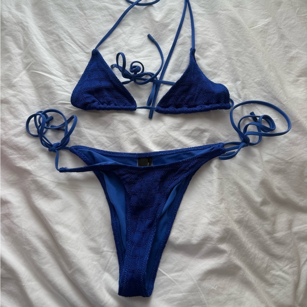 Blue Triangl Bikini Set